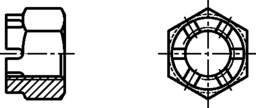 Croquis 2 couronne d'écrou DIN 935