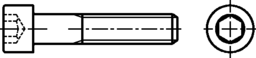 Skizze 2 Zylinderschrauben mit Innensechskant A2 DIN EN ISO 4762
